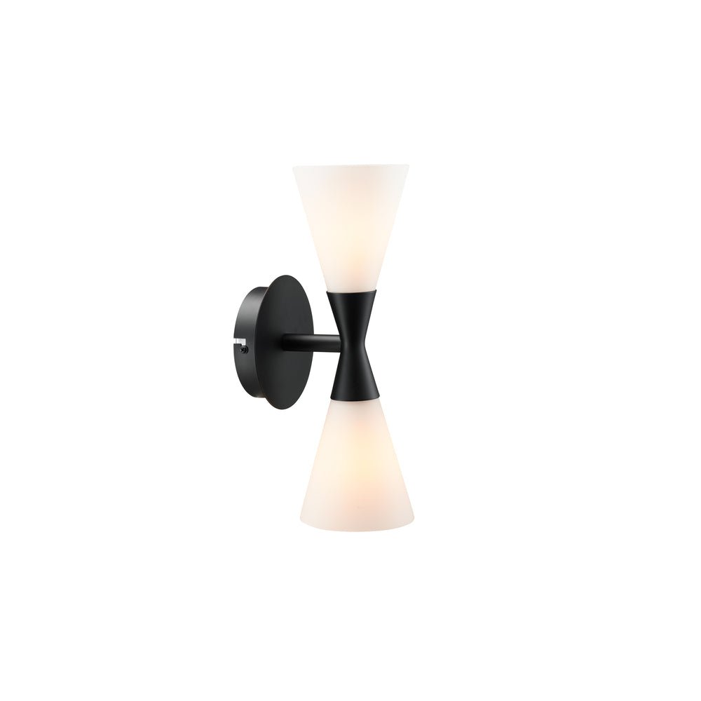 Herstal Vägglampa Harlekin Duo mattsvart - Azalea Home