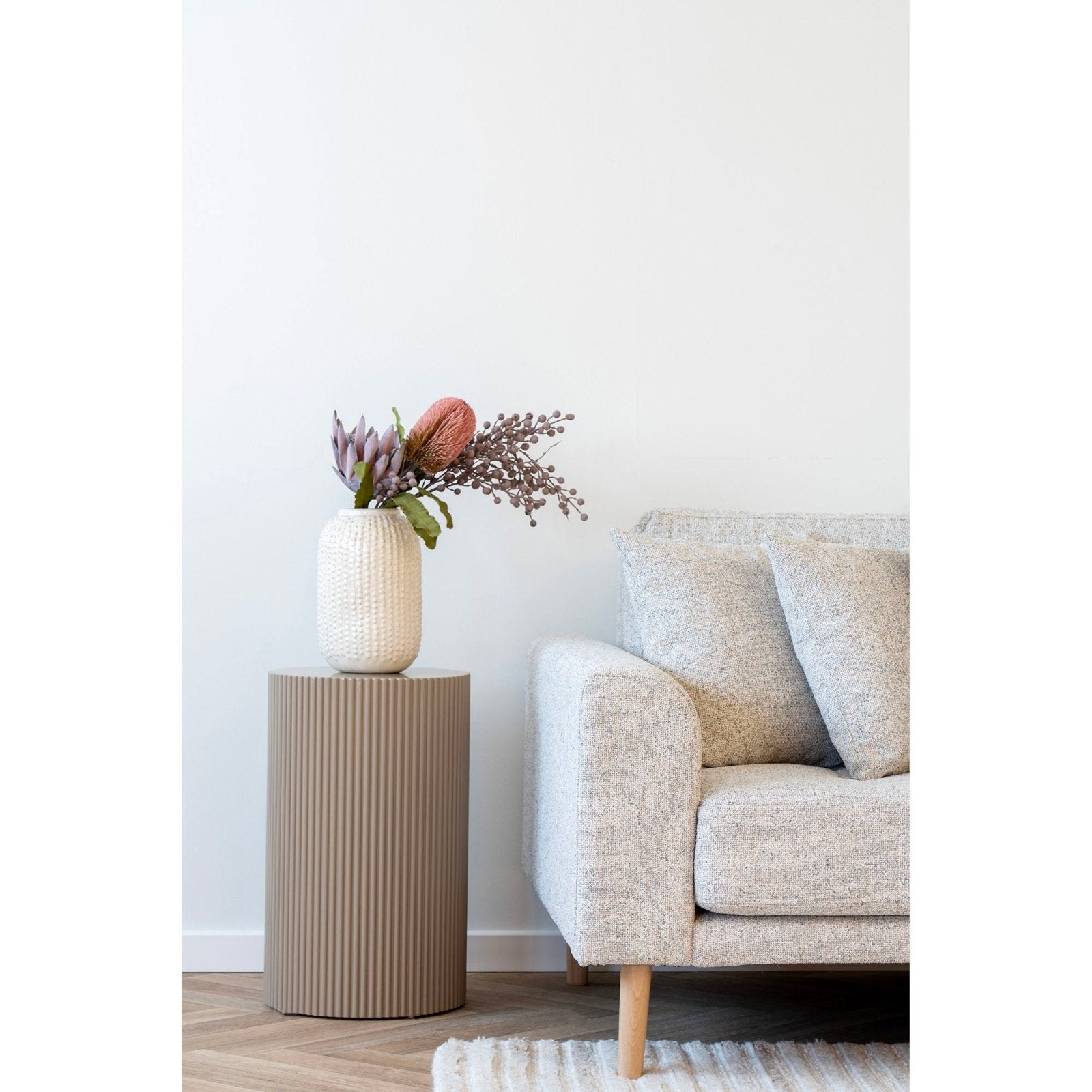 House Nordic Farense sidobord Ø30, Beige - Azalea Home