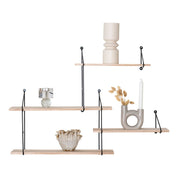 House Nordic Harlem vägghylla, Svart / Natur - Azalea Home