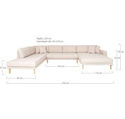 House Nordic Lido U - soffa, Sand - Azalea Home