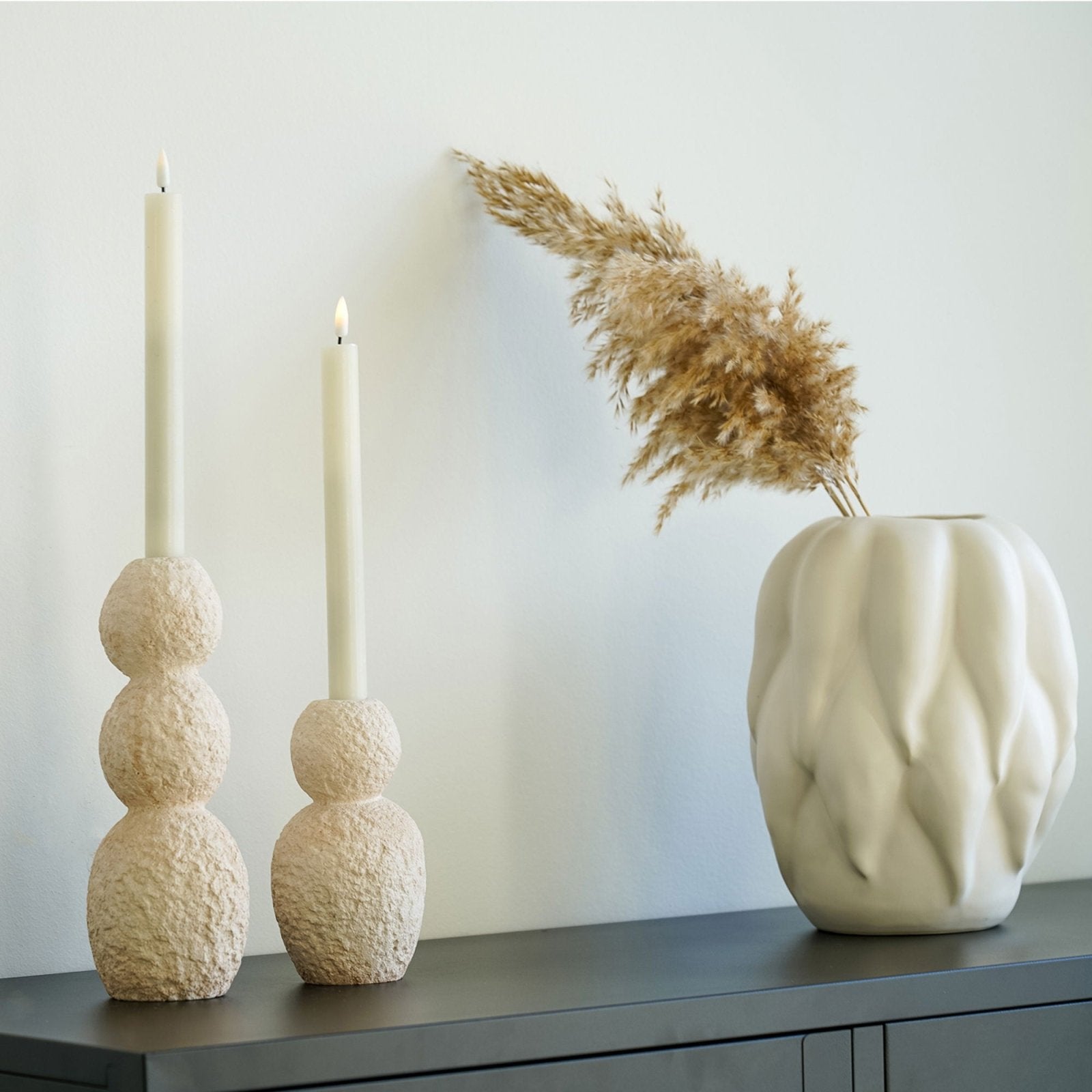 House Nordic Ljusstake 2 - Pack, Beige - Azalea Home