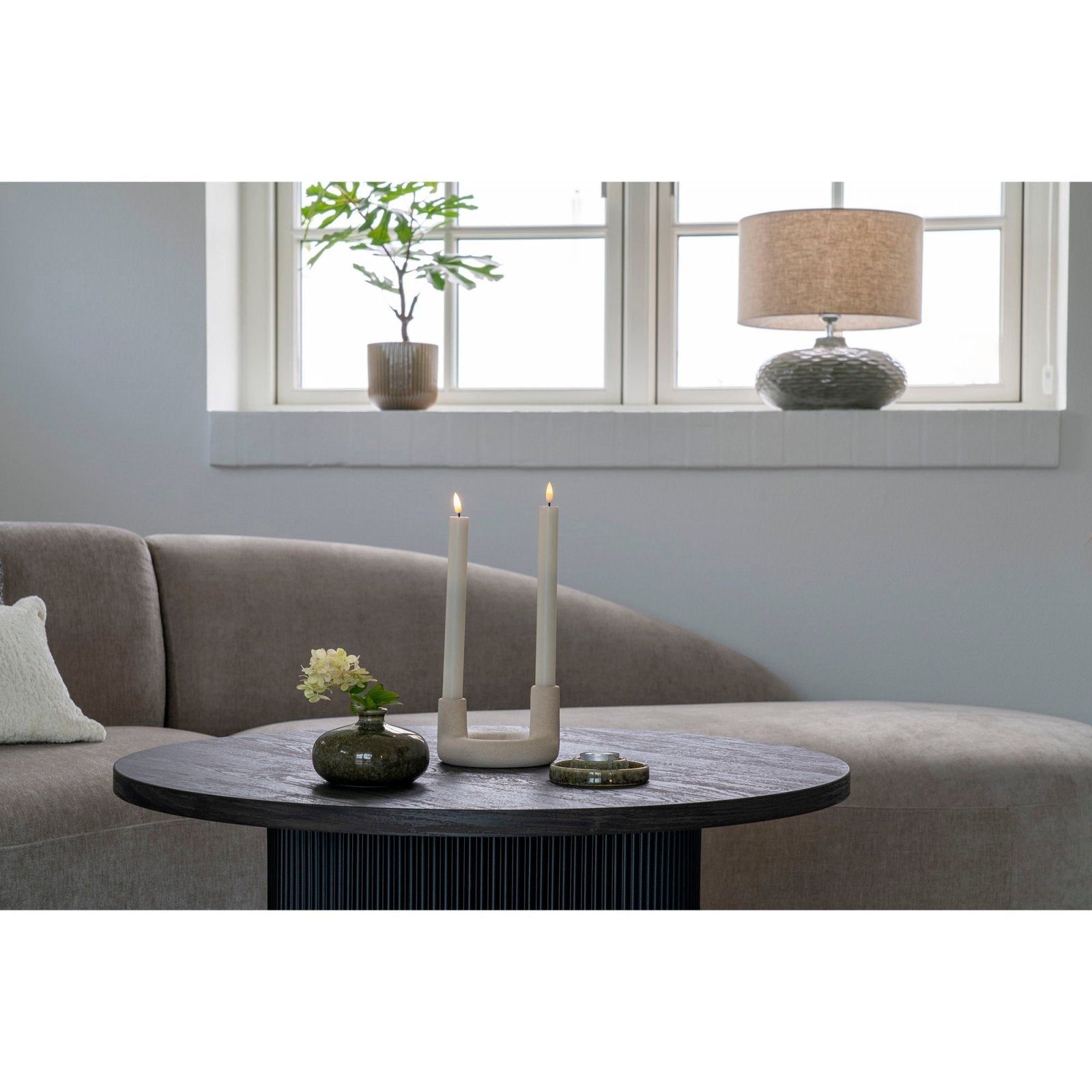 House Nordic Ljusstake, Beige - Azalea Home