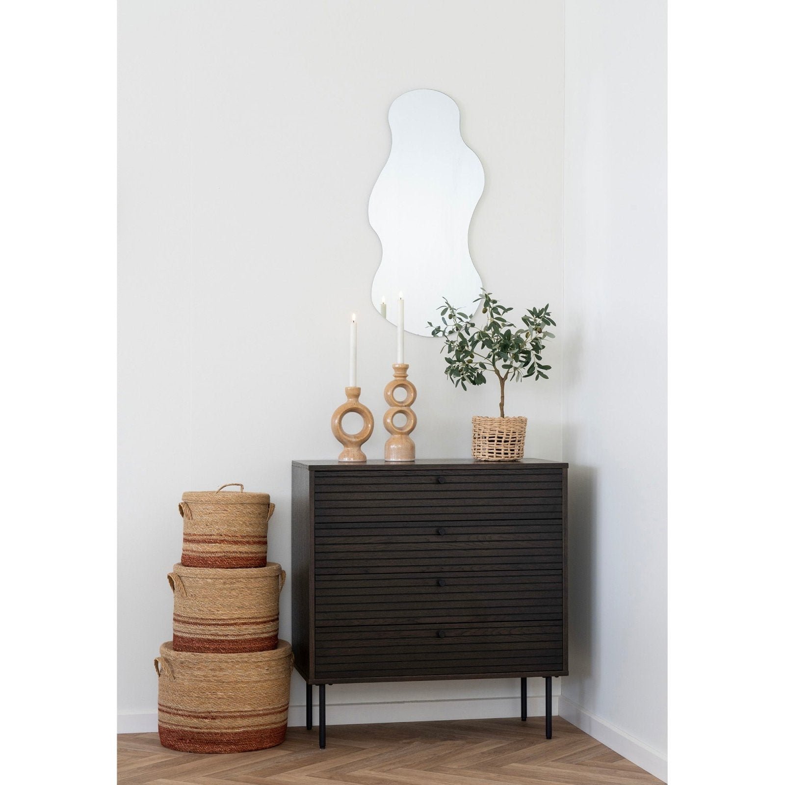 House Nordic Ljusstake, Brun - Azalea Home