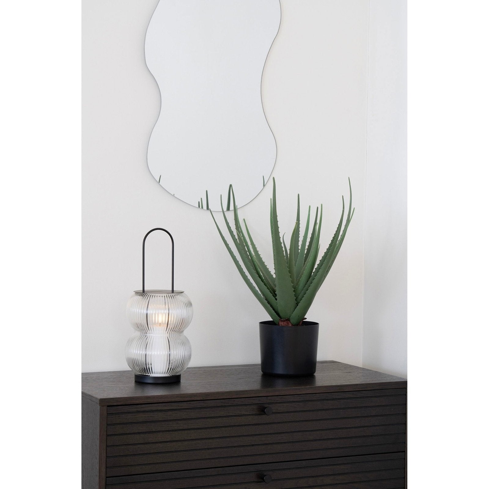 House Nordic Lucena ljuslykta, Svart - Azalea Home