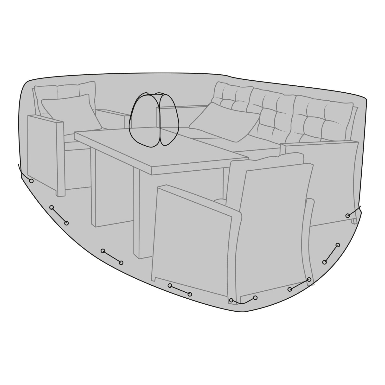 House Nordic Lyxöverdrag, Svart - Azalea Home