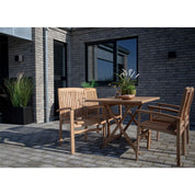 House Nordic Oviedo Trädgårdsbord 120x80, Teak - Azalea Home