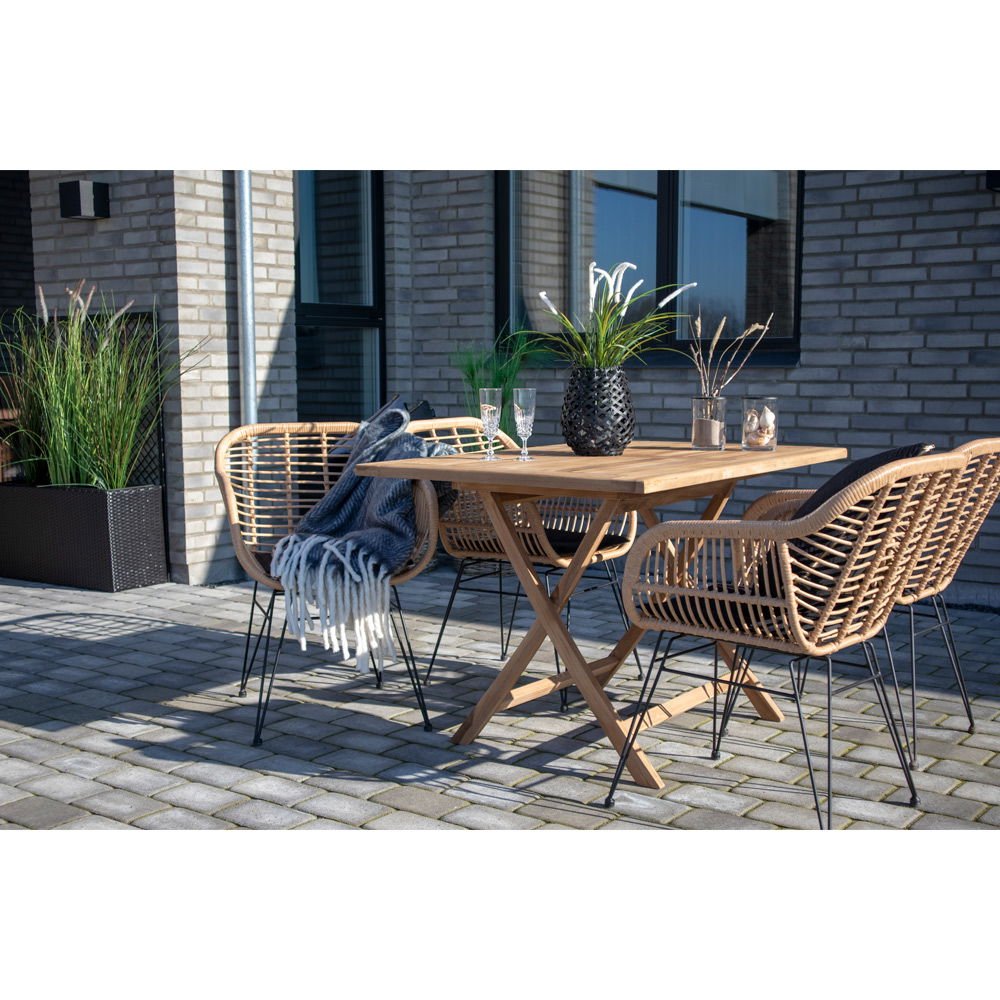 House Nordic Oviedo Trädgårdsbord 120x80, Teak - Azalea Home