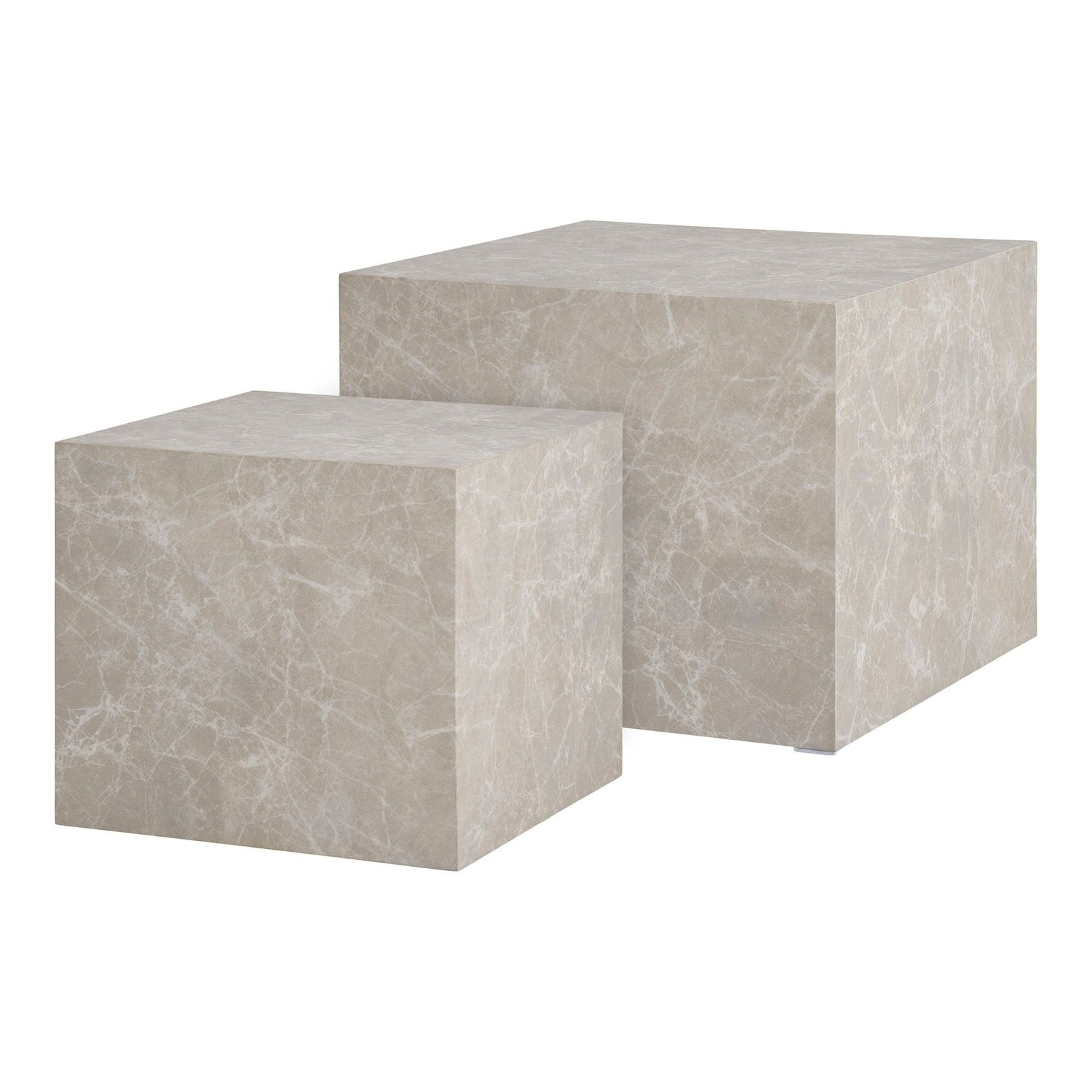 House Nordic Prague soffbord 2 - Pack, Marmor - Azalea Home