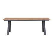 House Nordic Toronto Trädgårdsbord 220x100, Natur/svart - Azalea Home