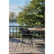 House Nordic Toronto Trädgårdsbord 220x100, Natur/svart - Azalea Home