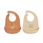 Yummy Silikonhaklapp, 2-Pack, Caramel