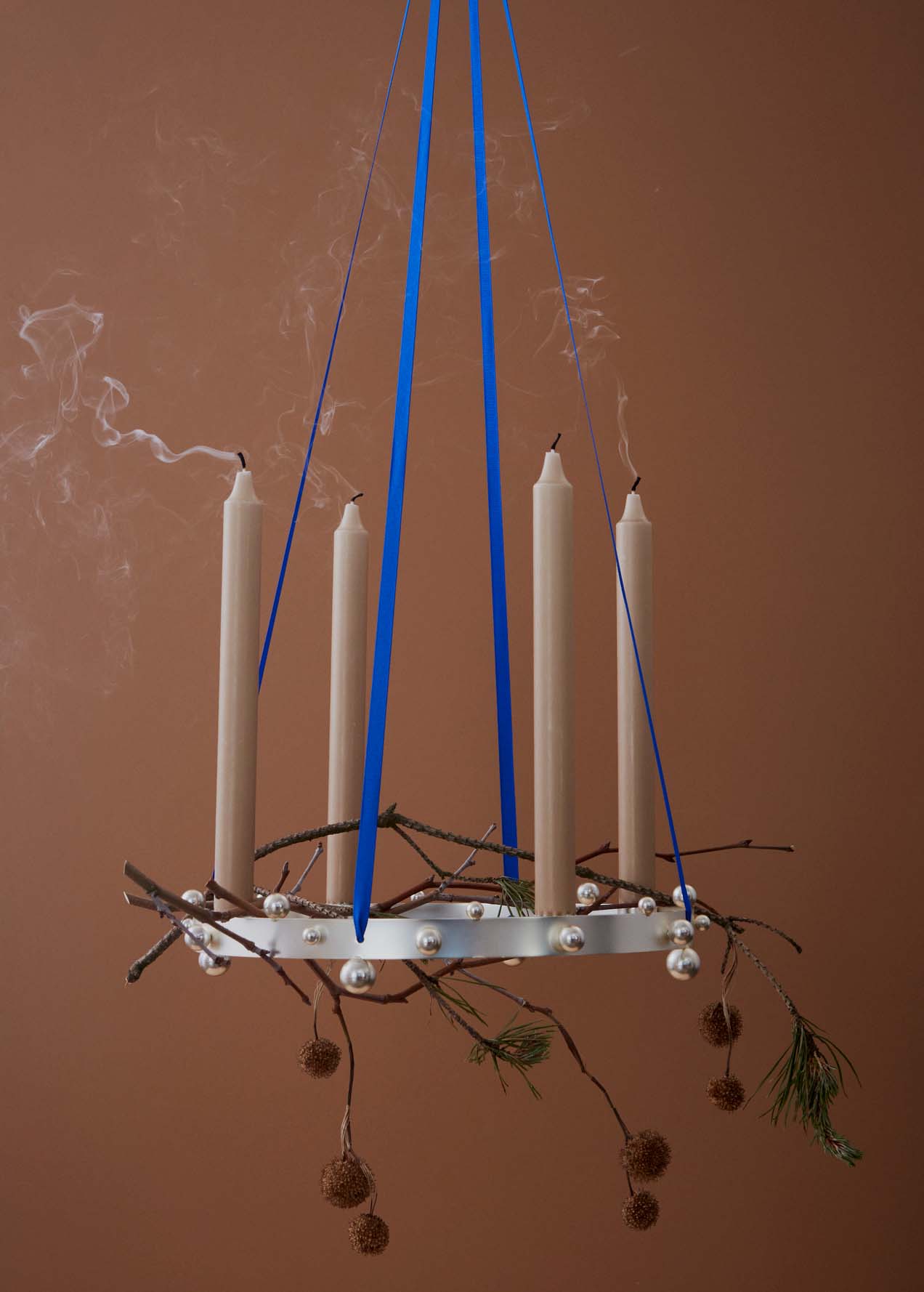 Pearl Adventsljusstake, Silver
