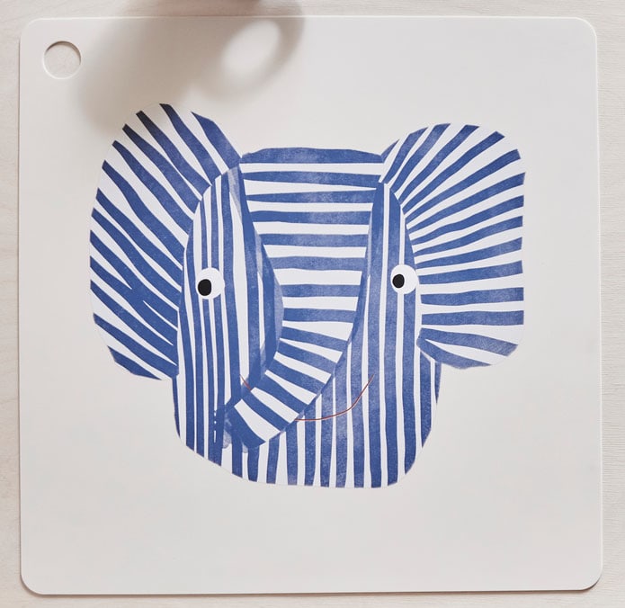 Bordstablett Erik Elephant, Blå