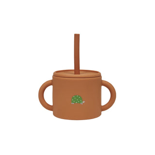 Enkei Babymugg med Sugrör, Caramel