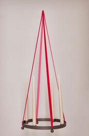 Pearl Adventsljusstake, BrownedBrass