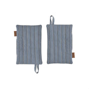 Striped Denim Grytlapp, 2-Pack, Blå