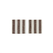 Randig Servett, 2-Pack, Choko