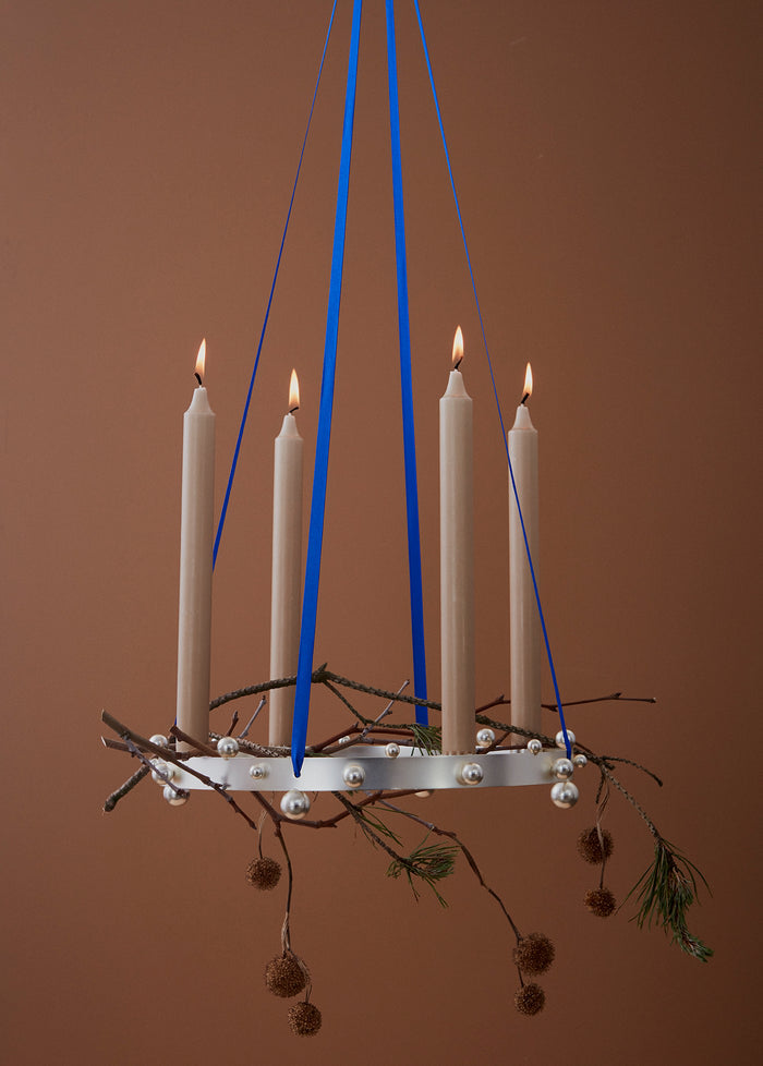 Pearl Adventsljusstake, Silver