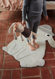 Hopsi Rabbit Barnmatta 100x76, Off-white