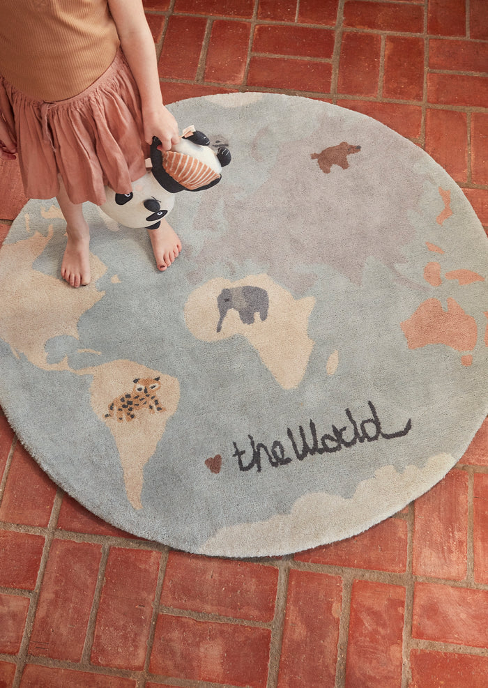 The World Tuftad Barnmatta Ø120, Multi