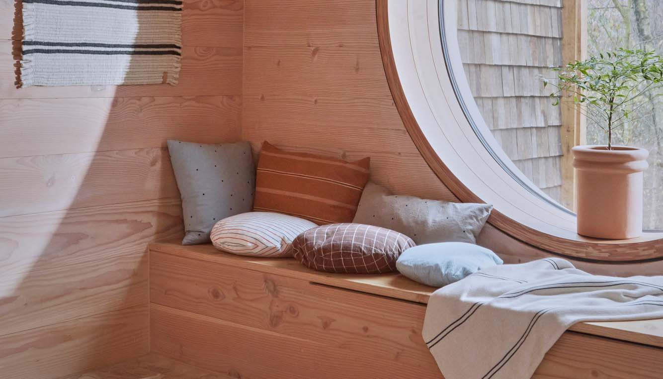 Kyoto Dot Kuddfodral 50x50, Dusty Blue