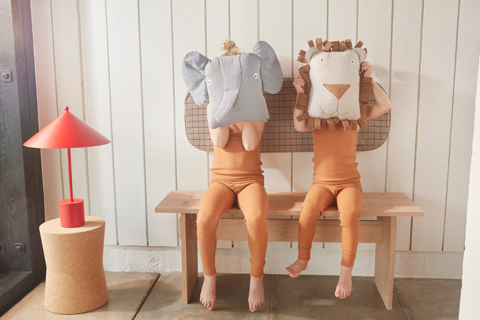 Lobo Lejon Denim Kudde, Caramel