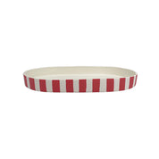 Toppu Oval Dekorationsbricka, Körsbärsröd