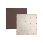 Yummy Tvättlappar Muslin, 2-Pack, Brun