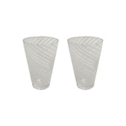 Yuka Swirl Glas, 2-Pack, Vit