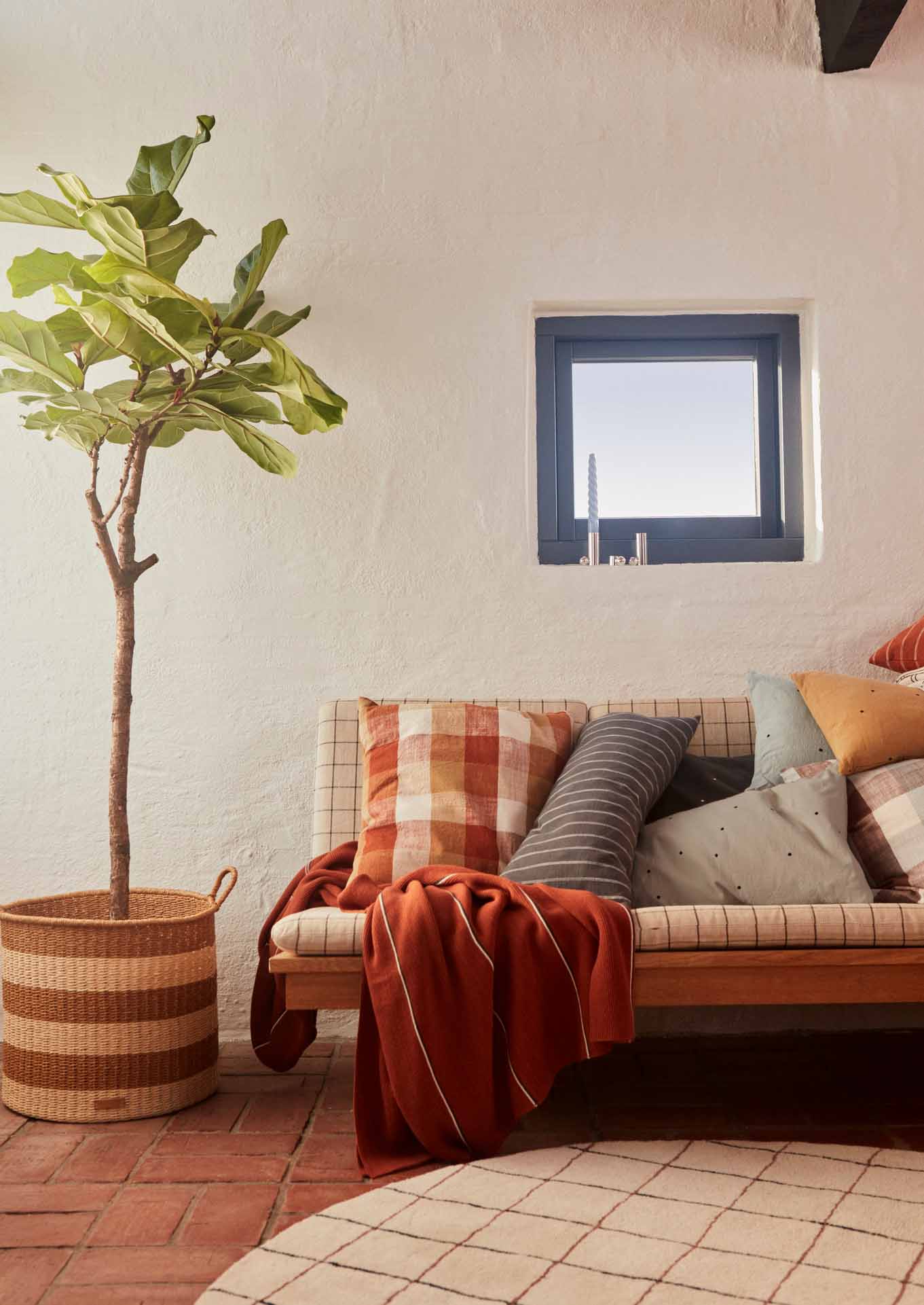 Kyoto Dot Kuddfodral 60x30, Curry