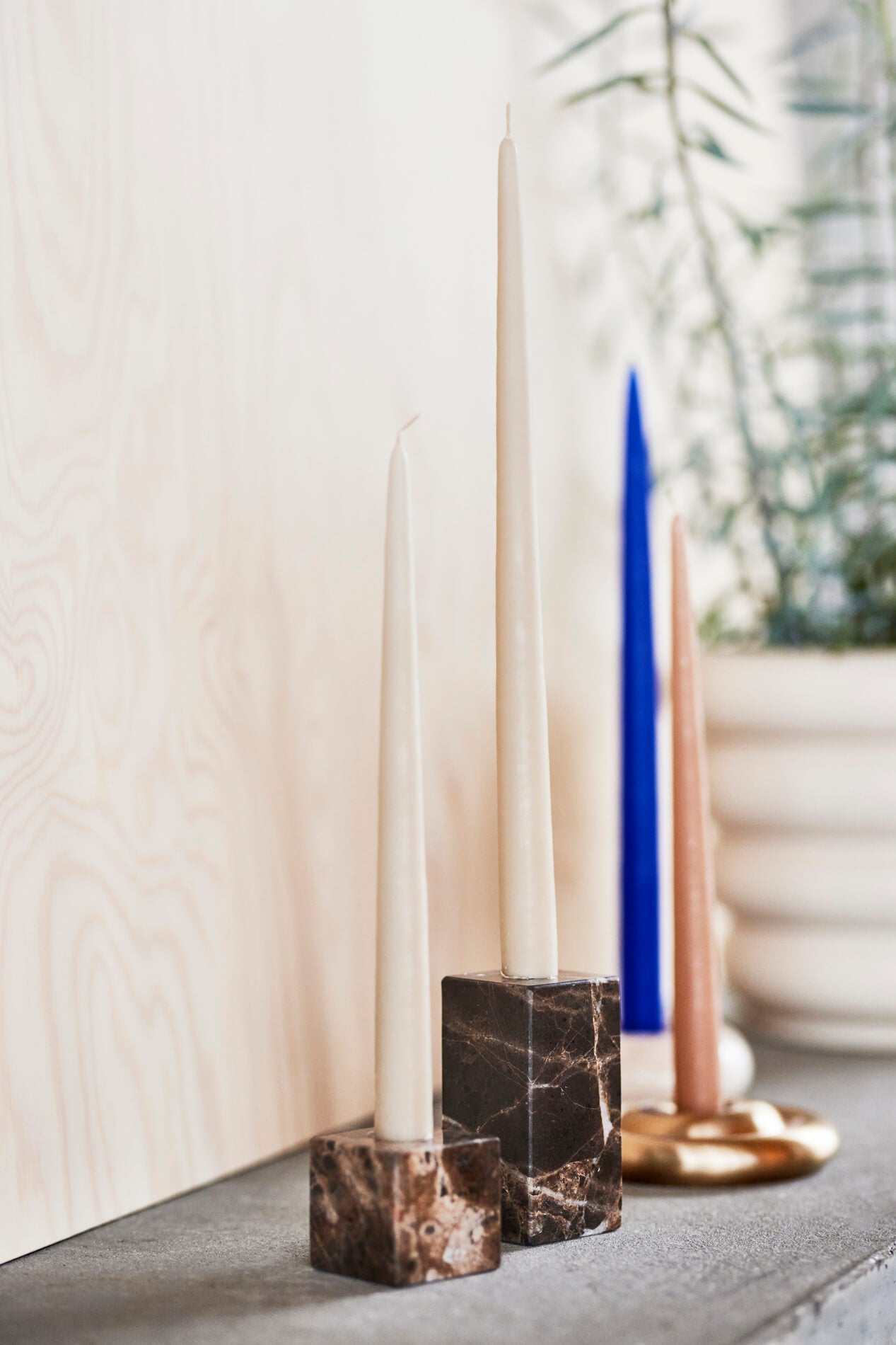 Savi Square Ljusstake Marmor, Choko