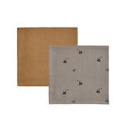 Toucan Muslin Barnfilt, 2-Pack, Clay