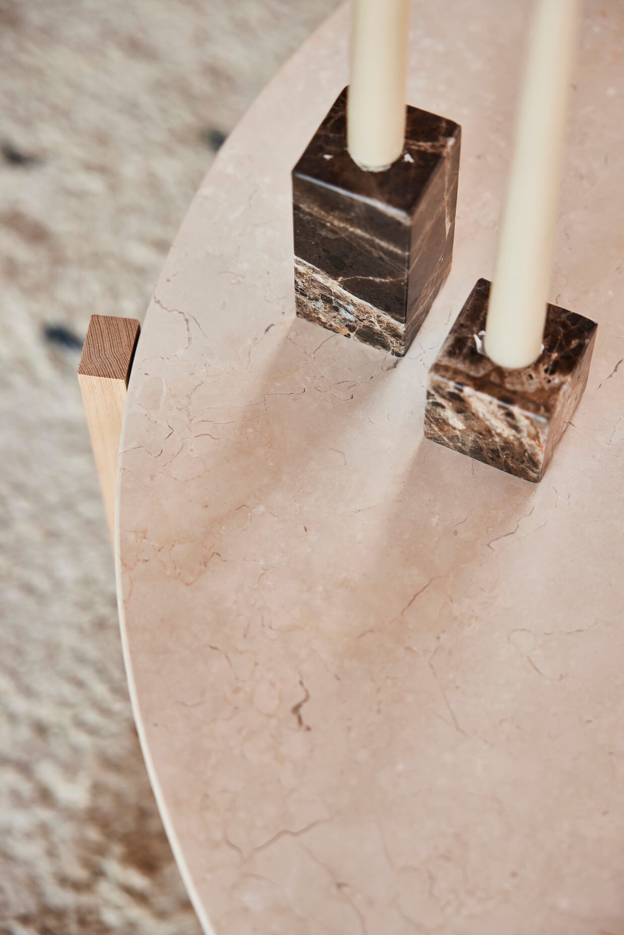 Savi Square Ljusstake Marmor, Choko