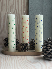 Polka Adventsljus, Offwhite