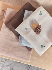 Yummy Tvättlappar Muslin, 2-Pack, Brun