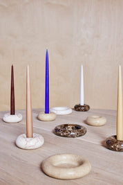 Savi Marmor Ljusstake, Beige