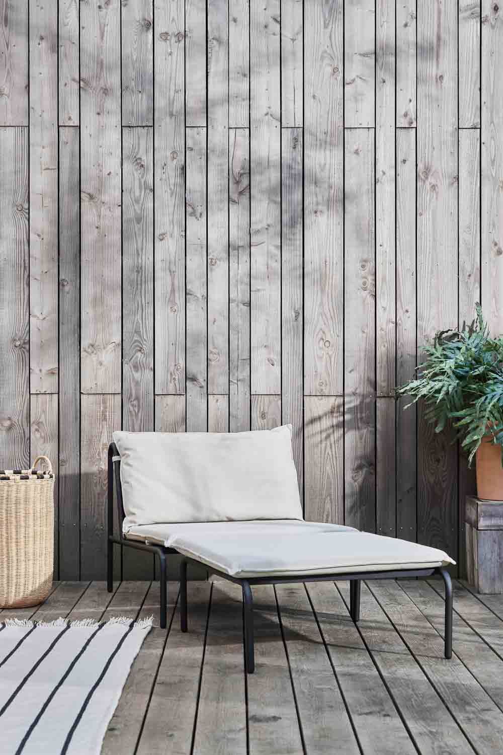 Furi Outdoor Loungestol, Svart