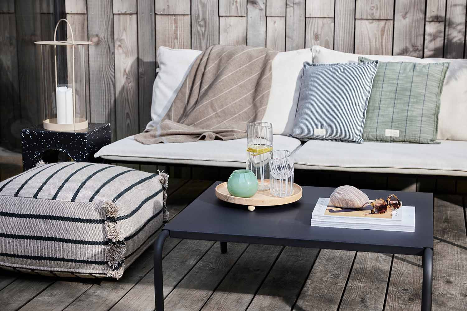 Furi Outdoor Loungebord, Svart