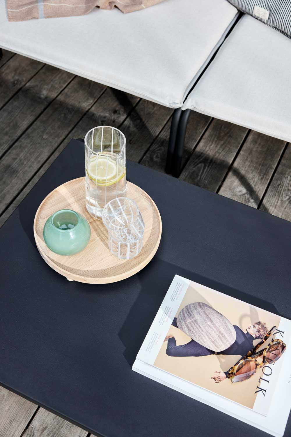 Furi Outdoor Loungebord, Svart