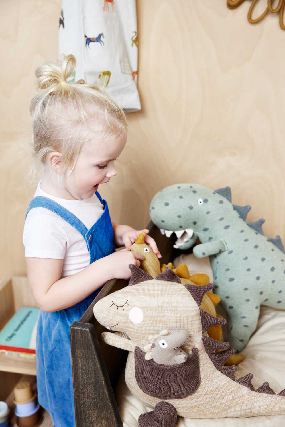 Dina & Bobo Dinosaur Gosedjur, Beige