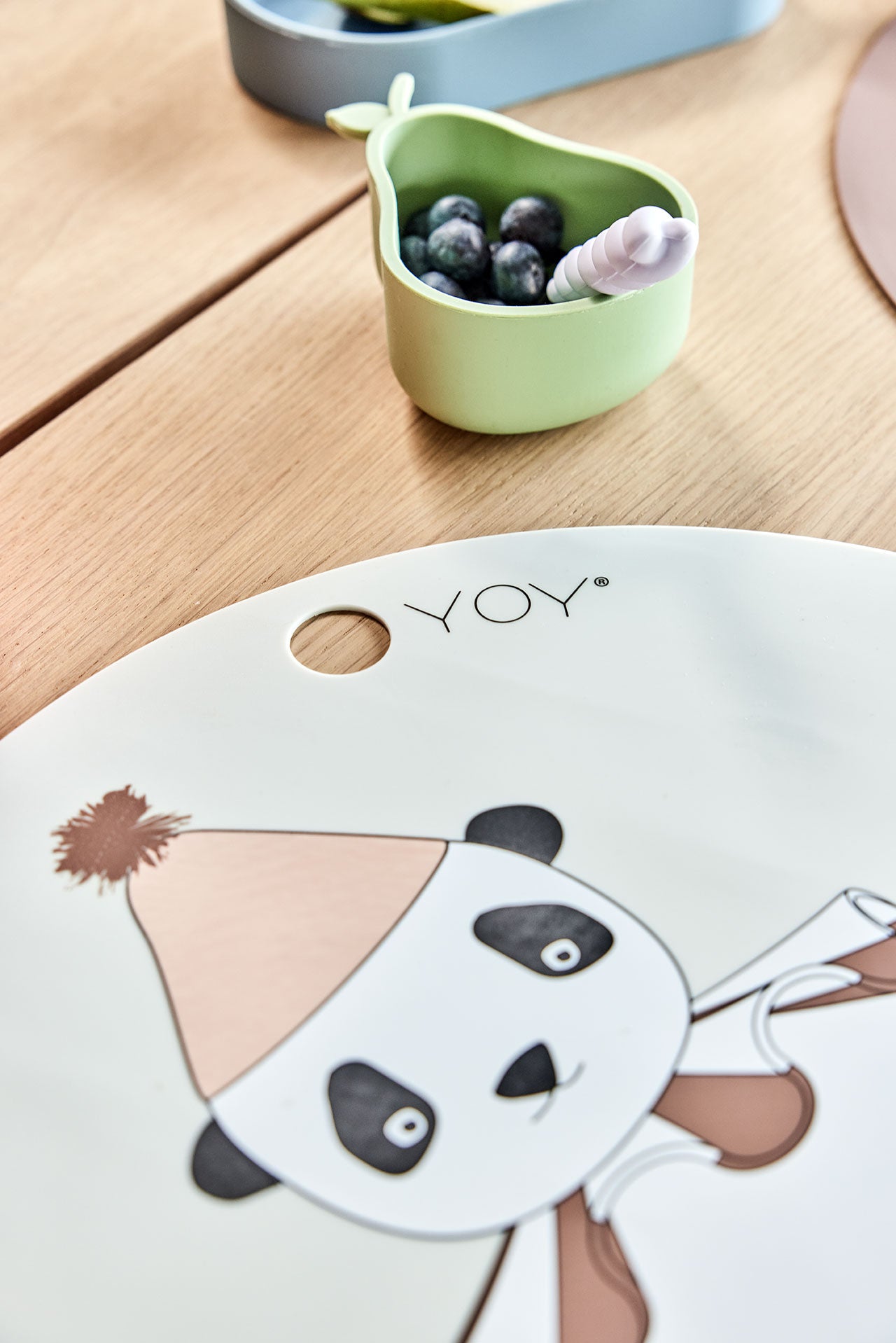 Bordstablett Panda Pompom, Off-white