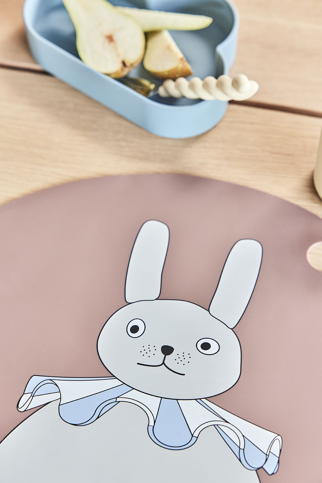 Bordstablett Kanin Pompom, Clay