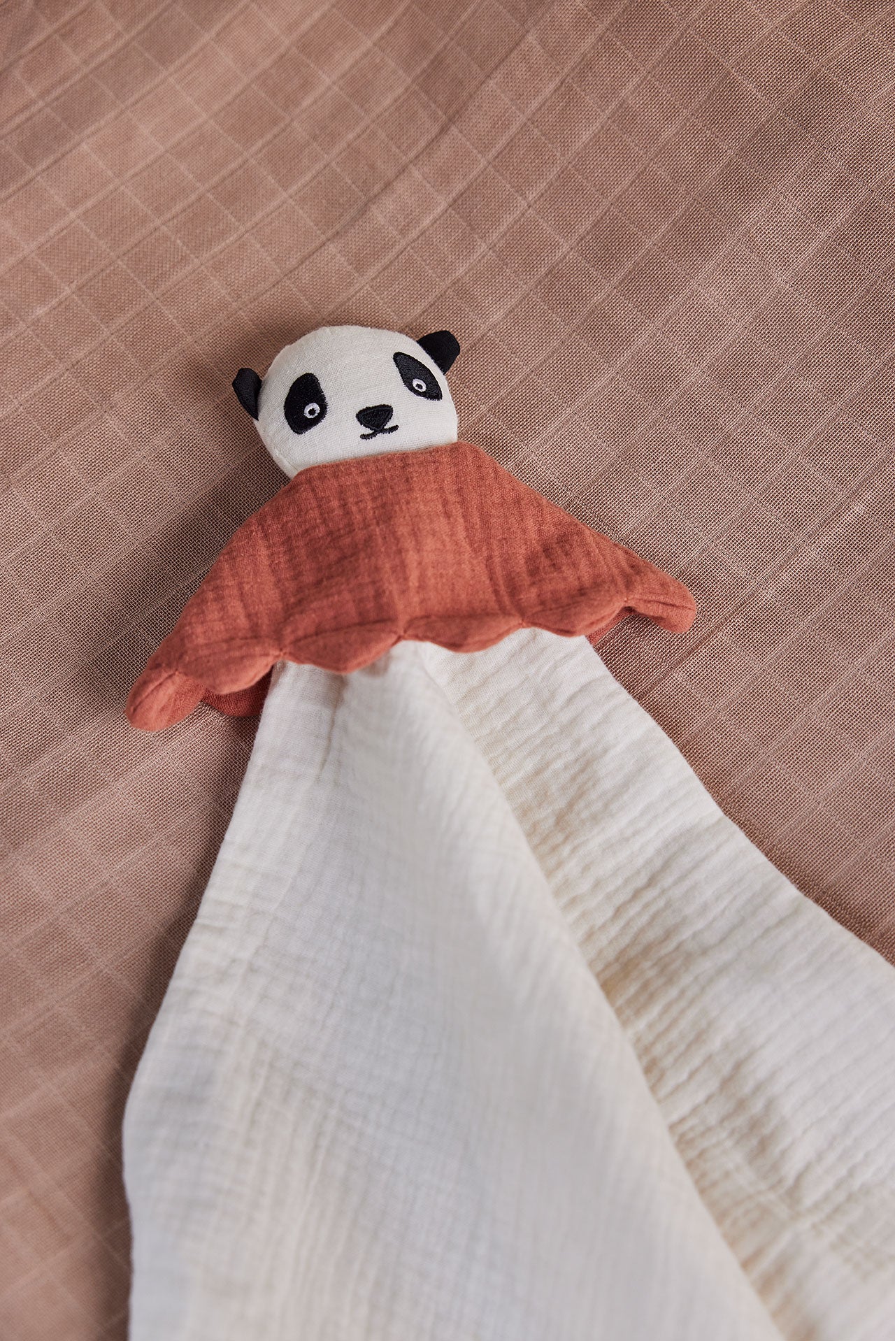 Lun Lun Panda Snuttefilt, Off-white