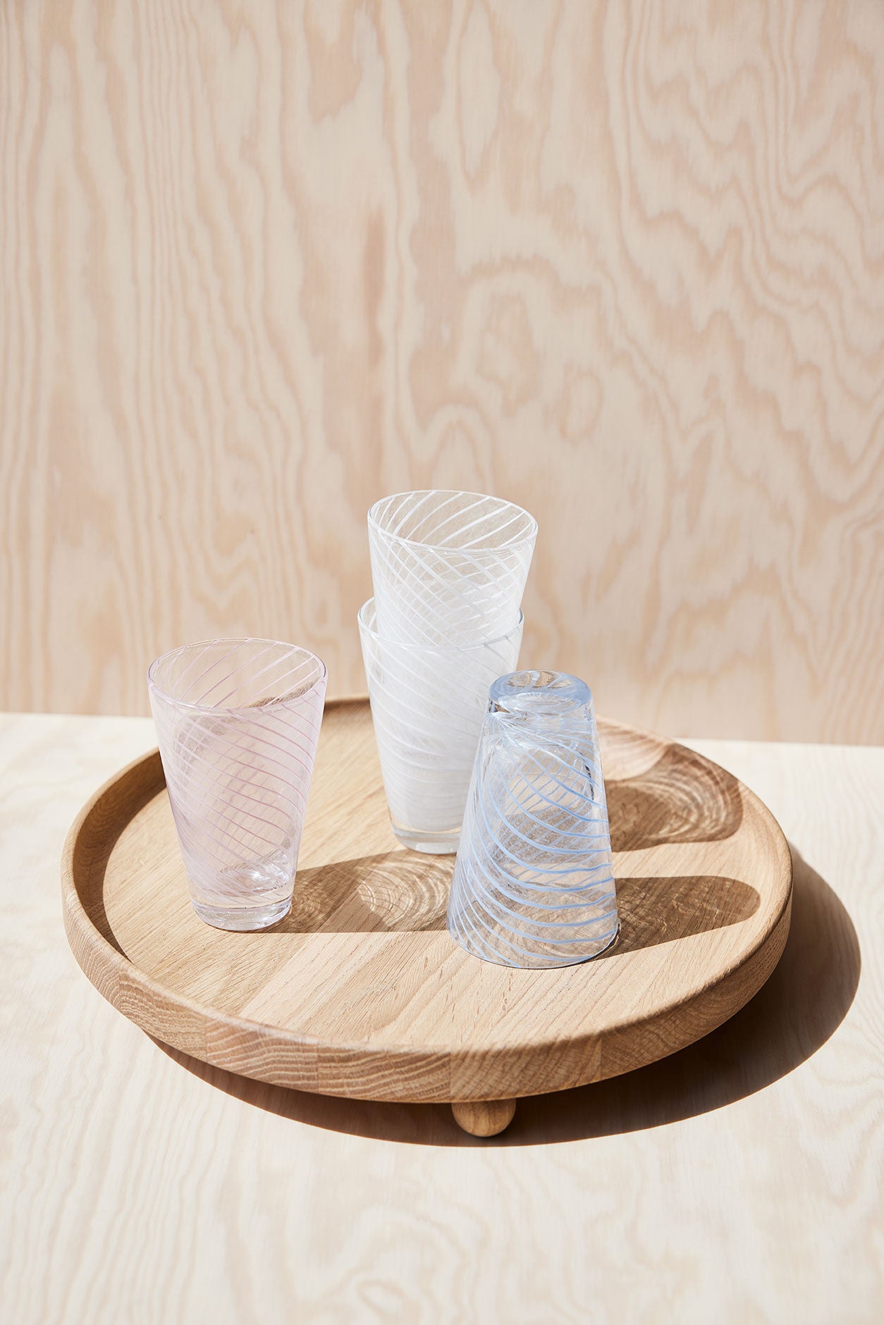 Yuka Swirl Glas, 2-Pack, Blå