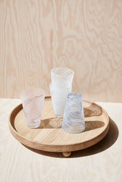 Yuka Swirl Glas, 2-Pack, Blå