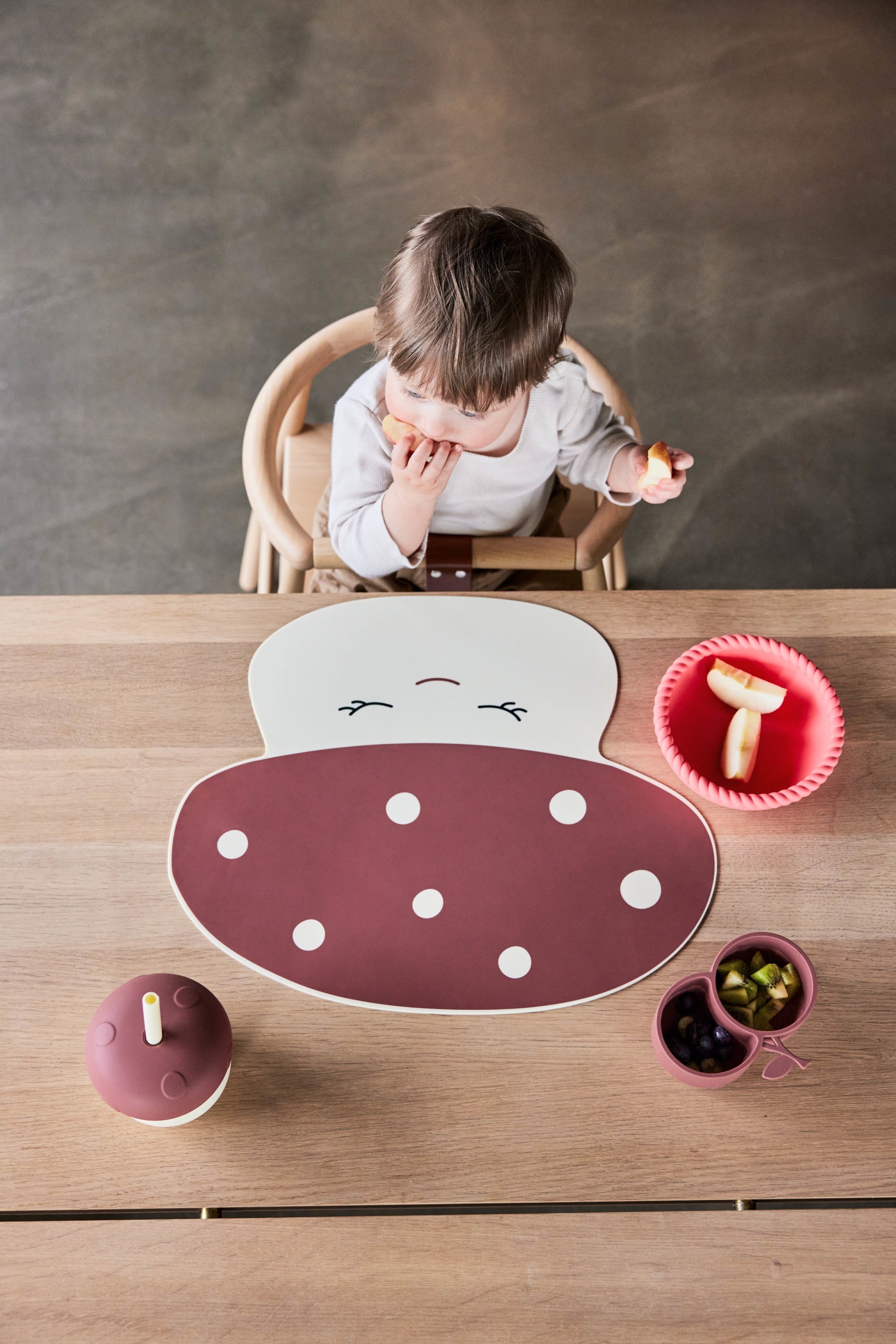 Bordstablett Mushroom, Offwhite
