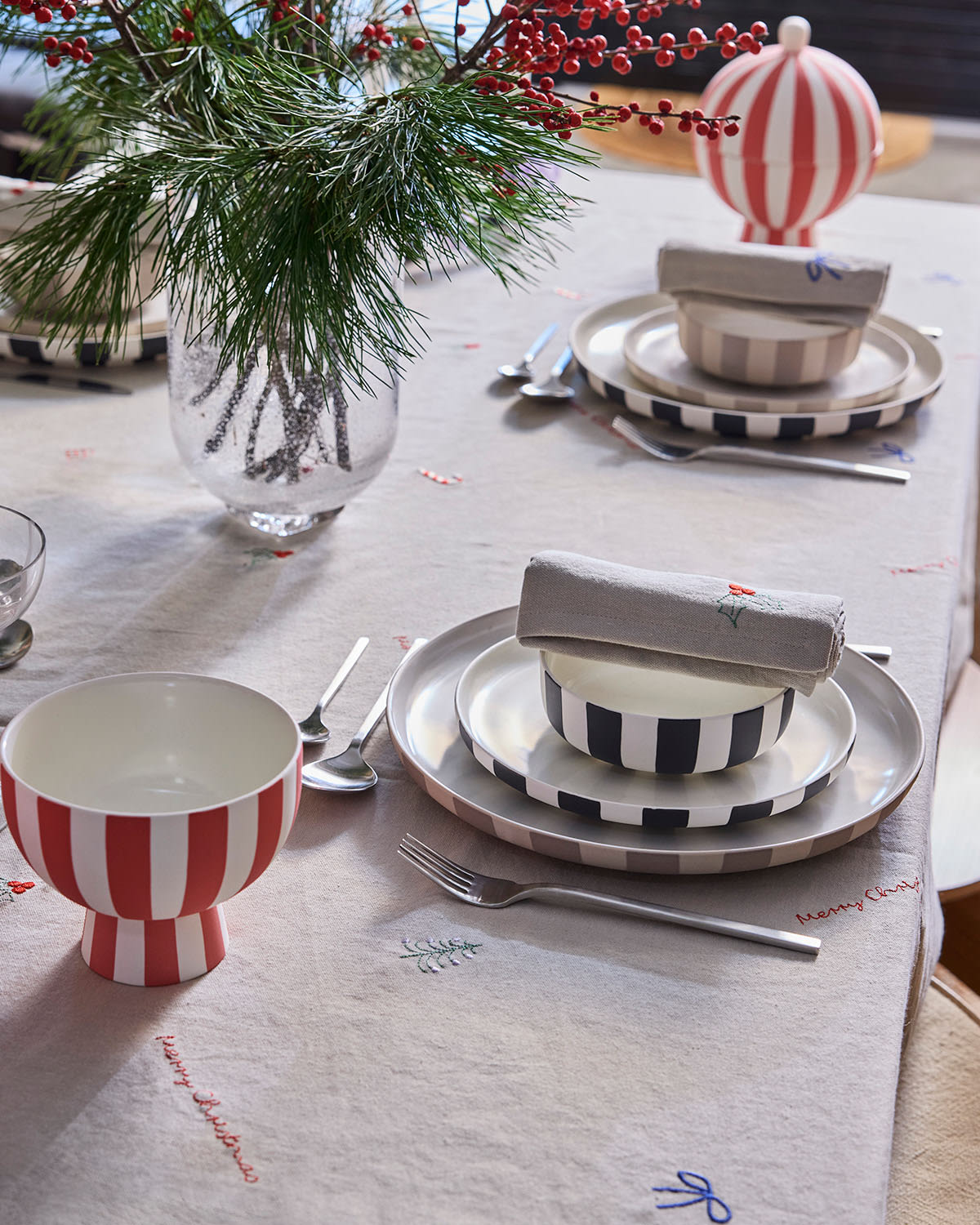 Servett Christmas, 4-Pack, Clay