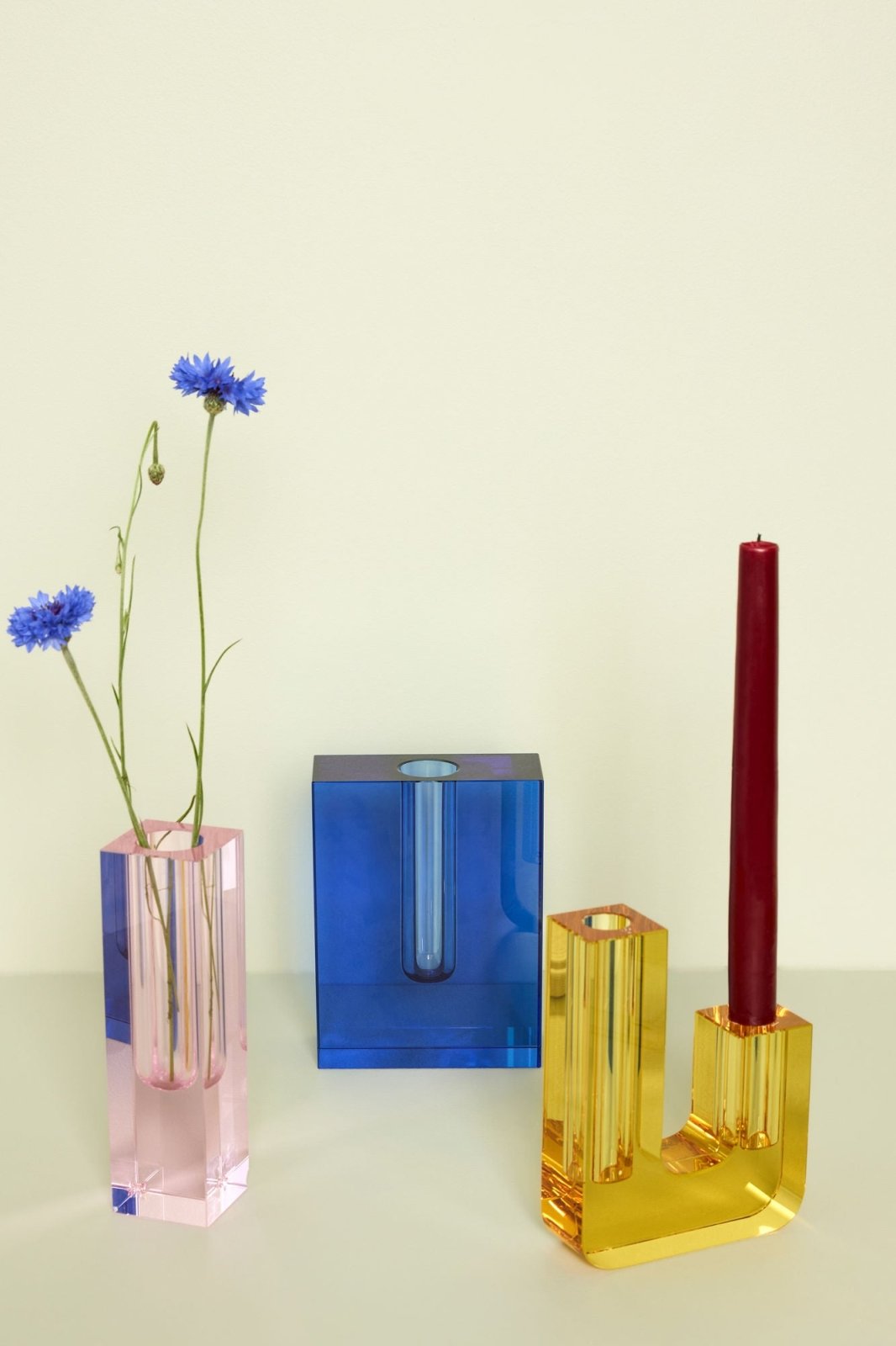 Hübsch Block Vase, Blå - Azalea Home