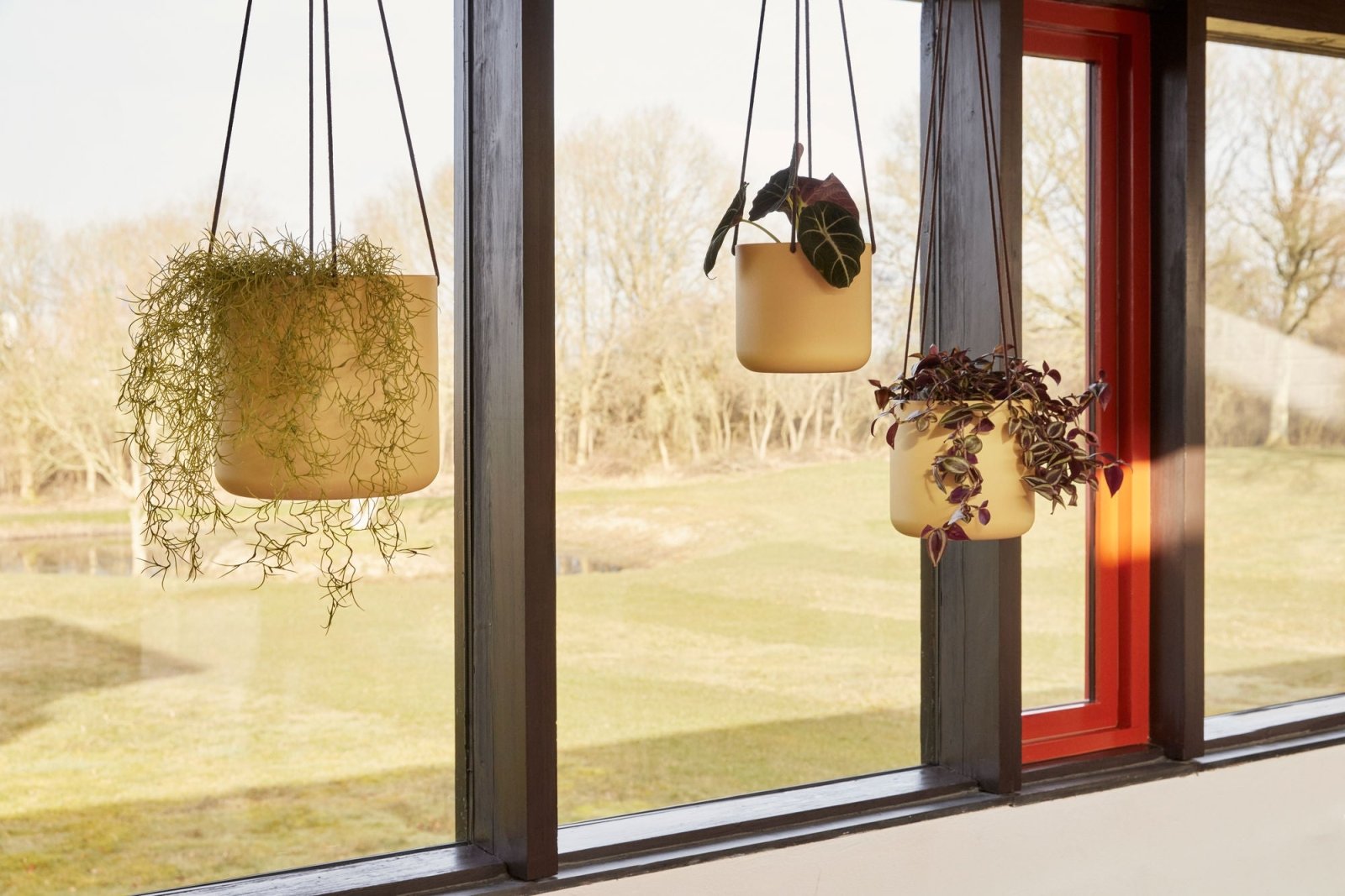 Hübsch Bloom Hängkrukor Beige, 3 - Pack - Azalea Home