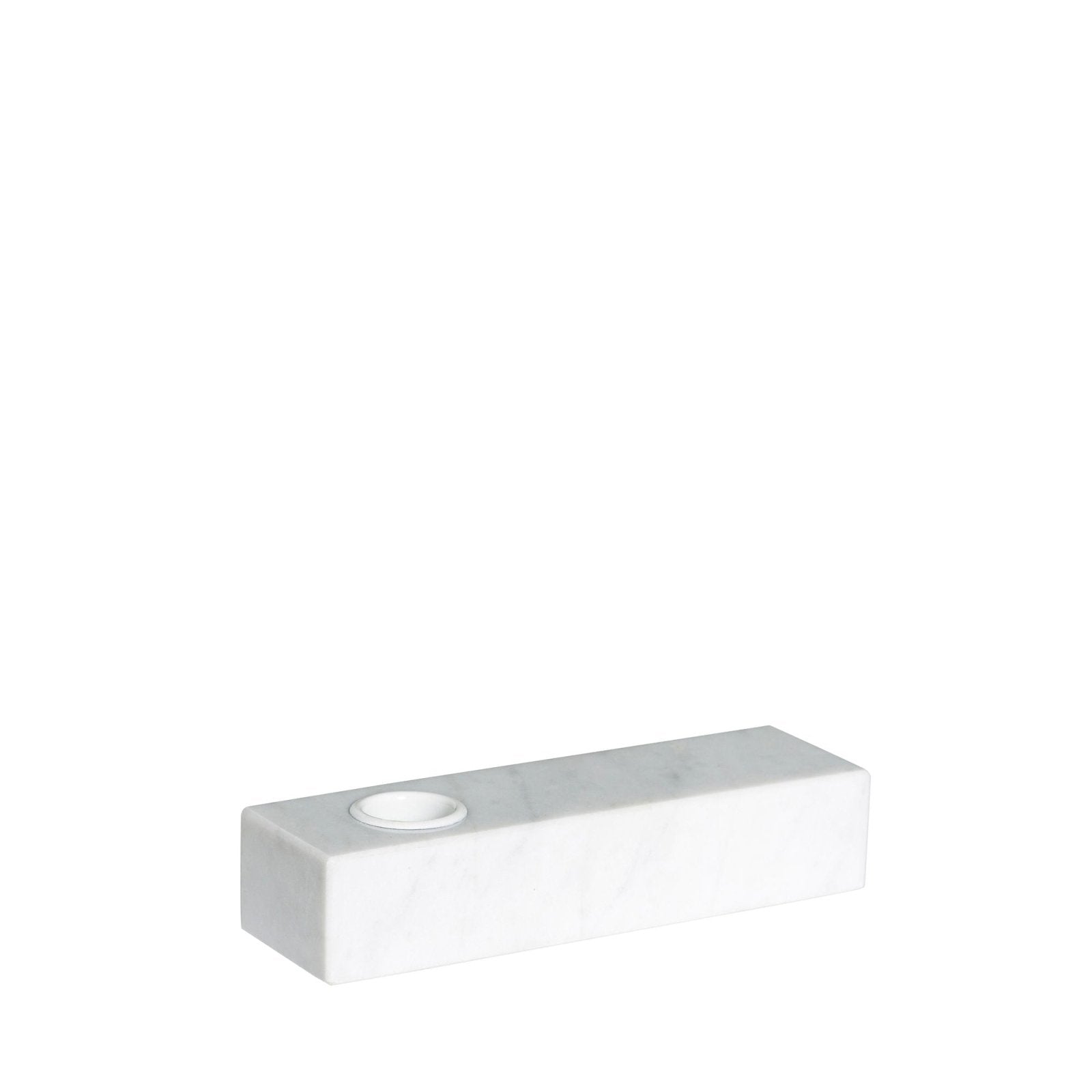 Hübsch Brick Ljusstake, Vit - Azalea Home